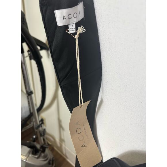 NWT Acoa Black Cutout Midi Dress Sz S - Picture 3 of 3